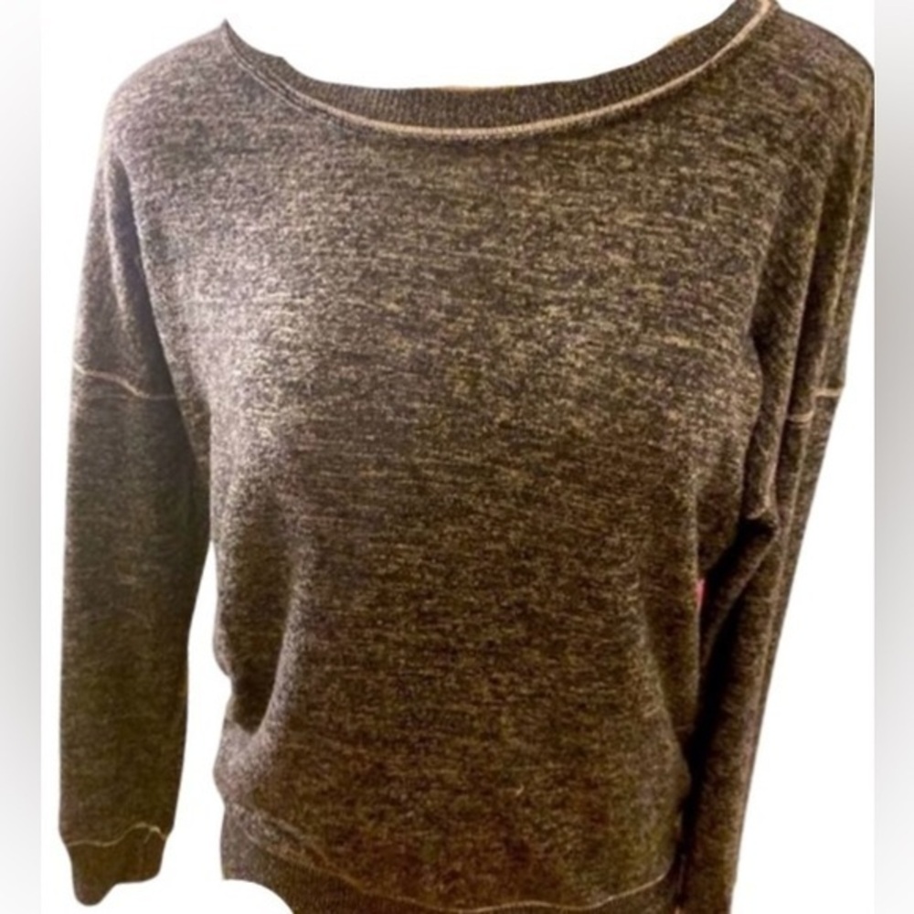 Harlowe & Graham Marled Sweater - XS gray black white marled , rayon spandex
